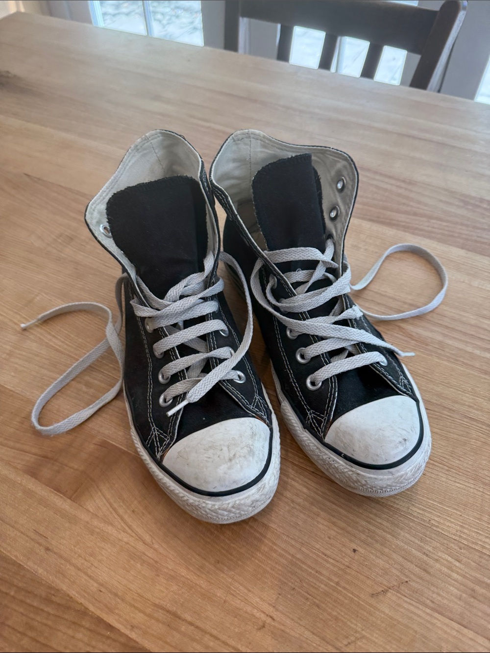 Converse Black and White High-Top Canvas Sneakers
